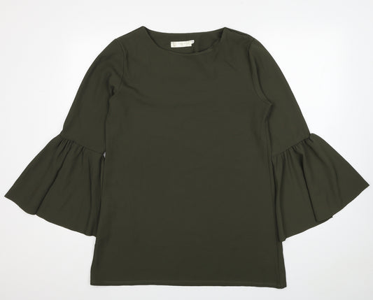 Jasminah Paris Womens Green Polyester Ball Gown Size S Round Neck Pullover