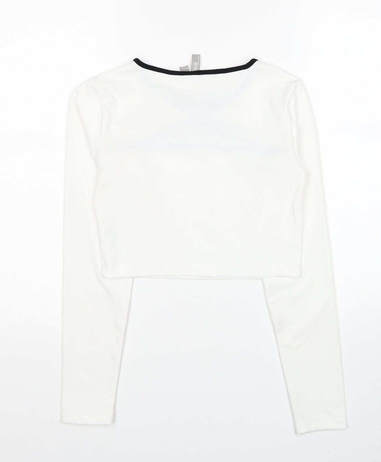 ASOS Womens White Polyester Basic Blouse Size 10 Round Neck