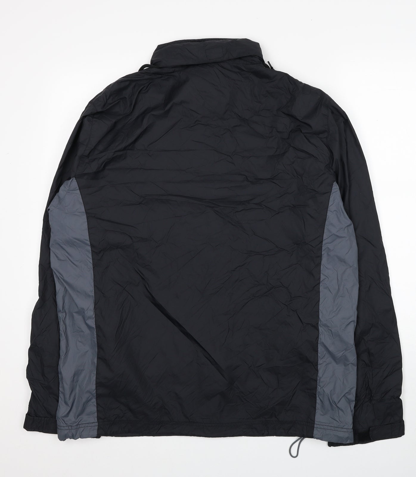 Demix Mens Black Windbreaker Coat Size L Zip