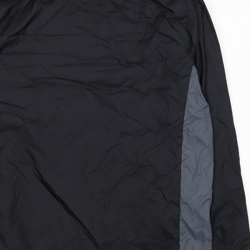 Demix Mens Black Windbreaker Coat Size L Zip