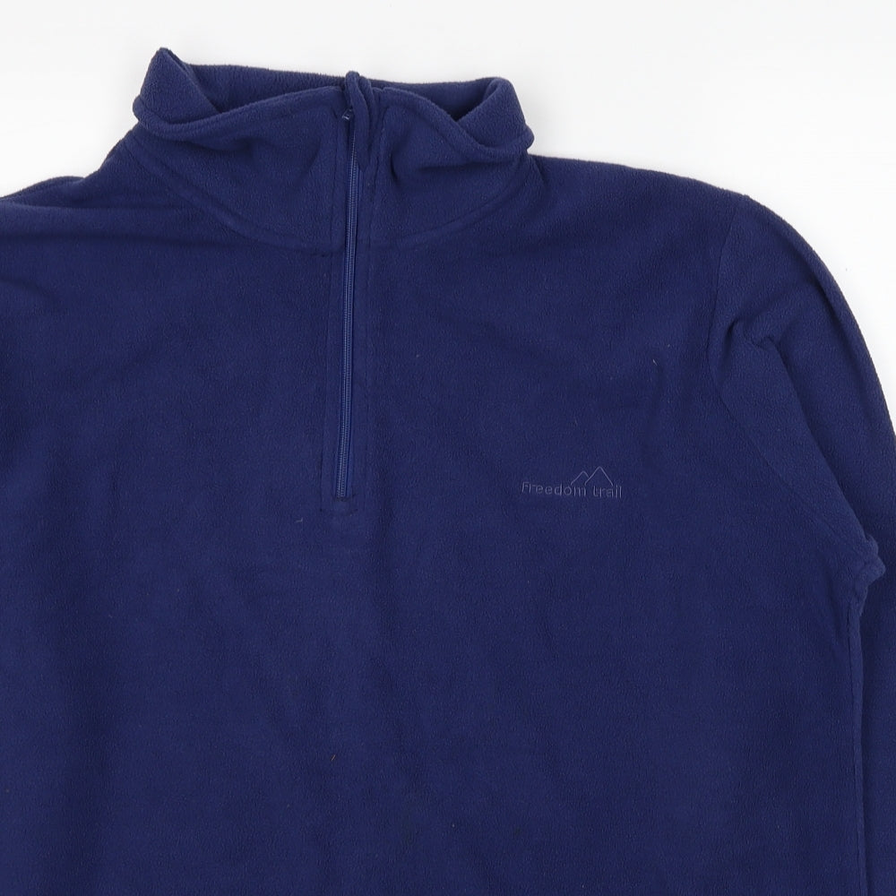 Freedom Trail Mens Blue Polyester Pullover Sweatshirt Size L