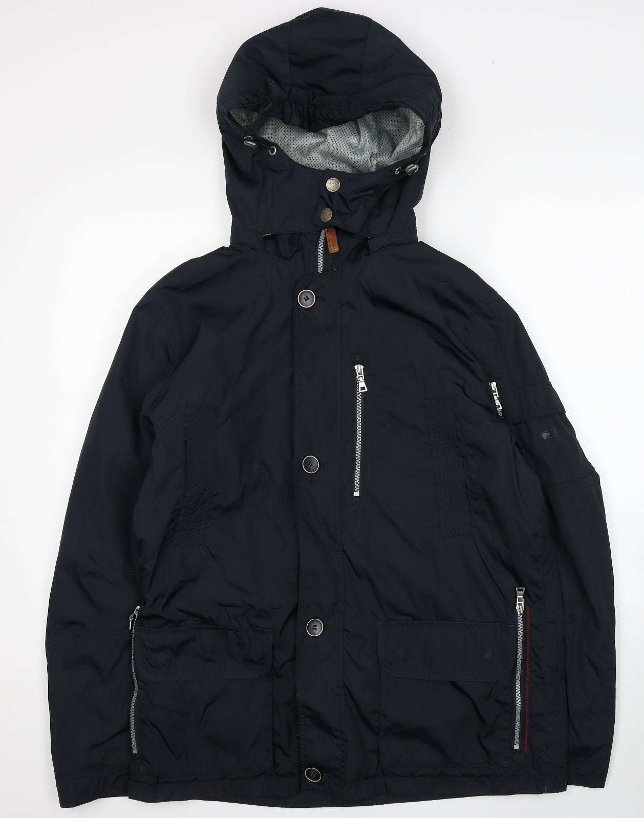 Commander Mens Black Windbreaker Jacket Size L Zip