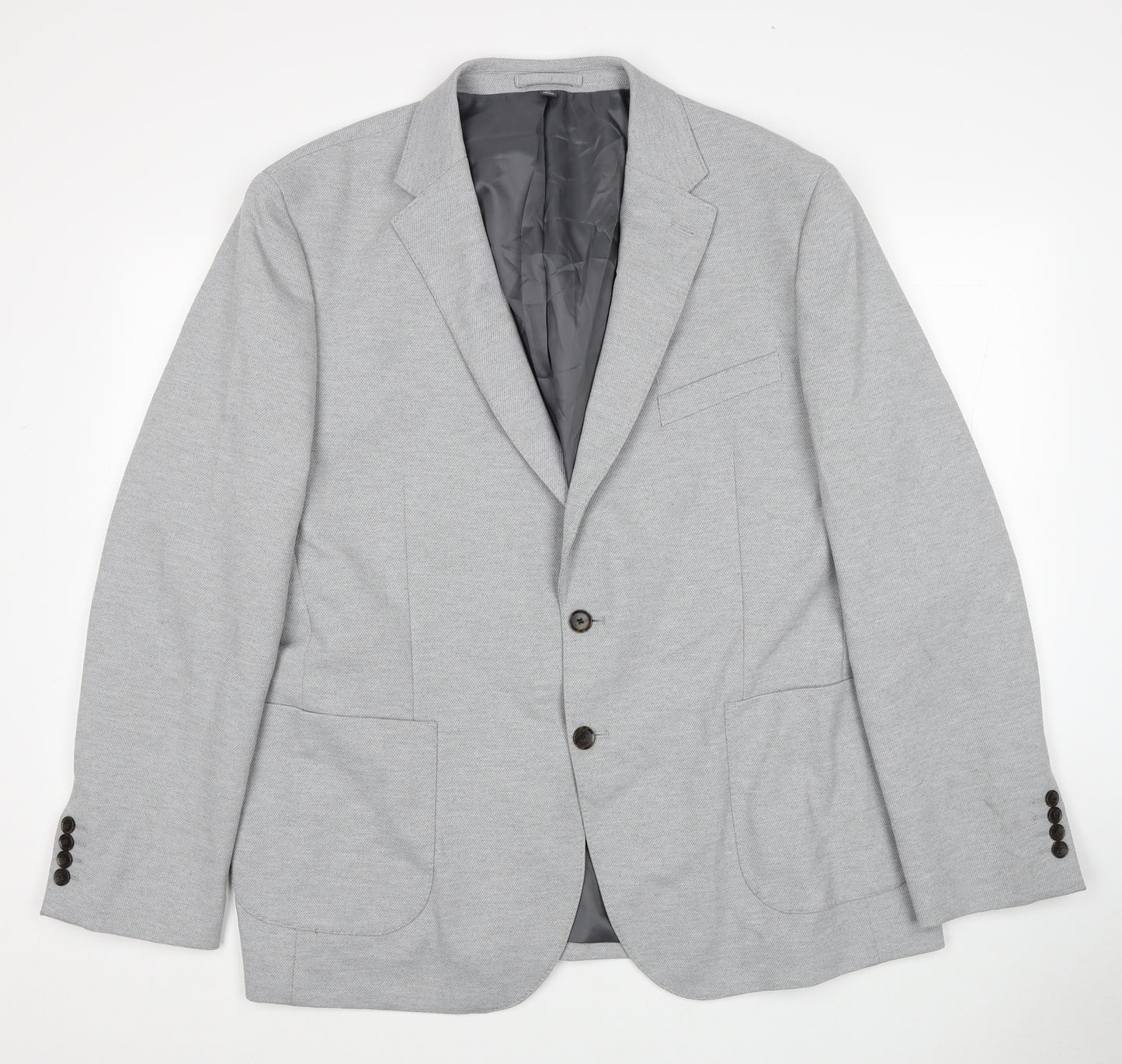 Marks and Spencer Mens Grey Polyamide Jacket Suit Jacket Size 46