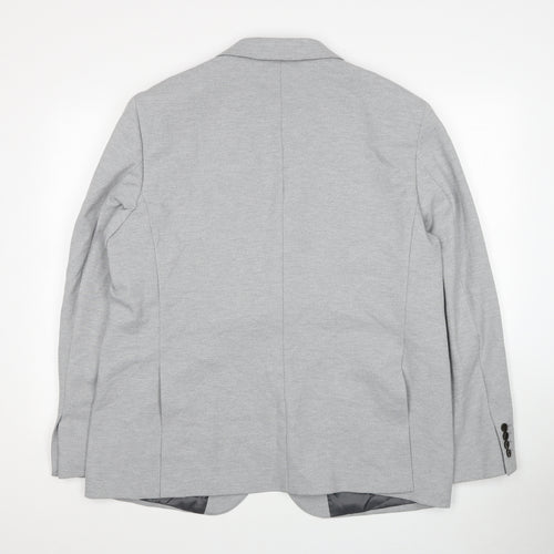 Marks and Spencer Mens Grey Polyamide Jacket Suit Jacket Size 46