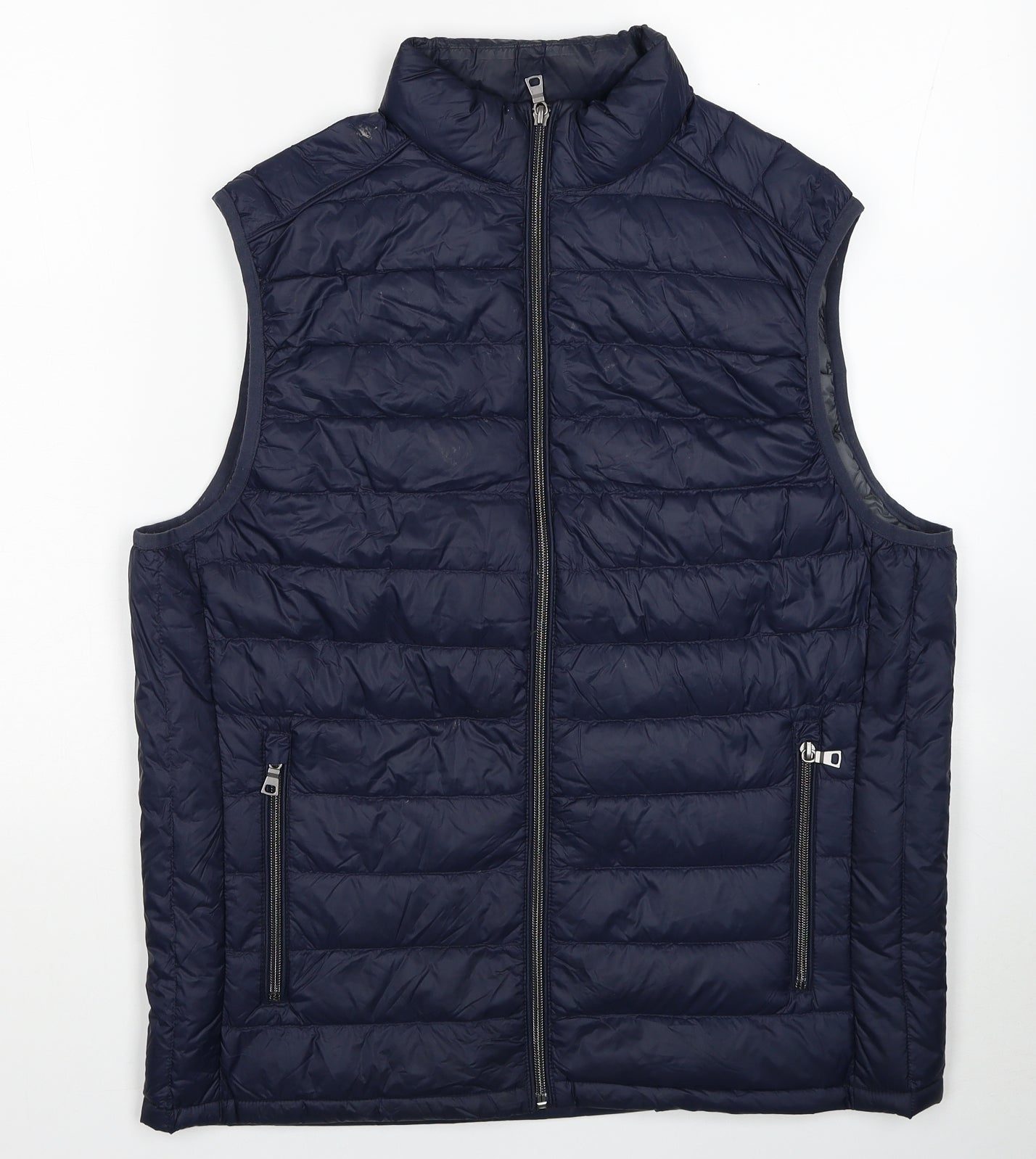 Marks and Spencer Mens Blue Gilet Jacket Size M Zip