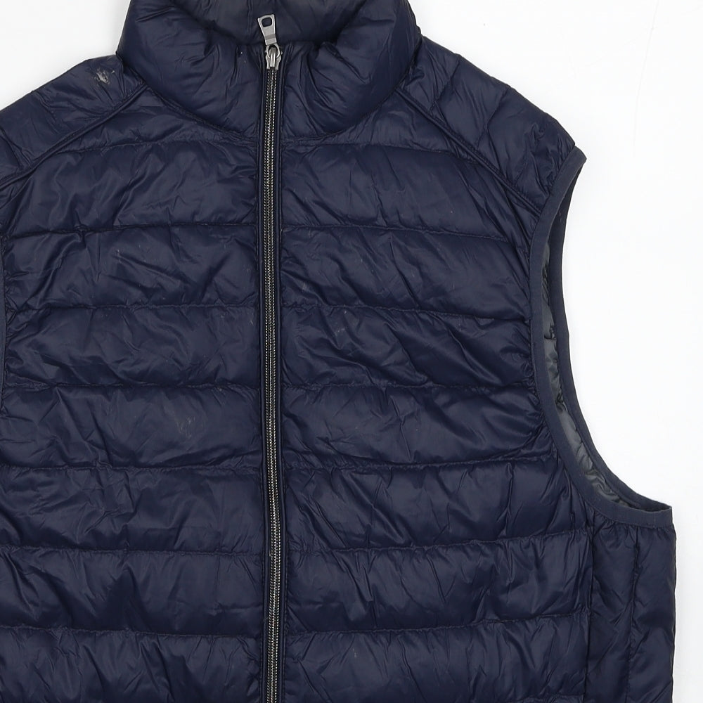 Marks and Spencer Mens Blue Gilet Jacket Size M Zip