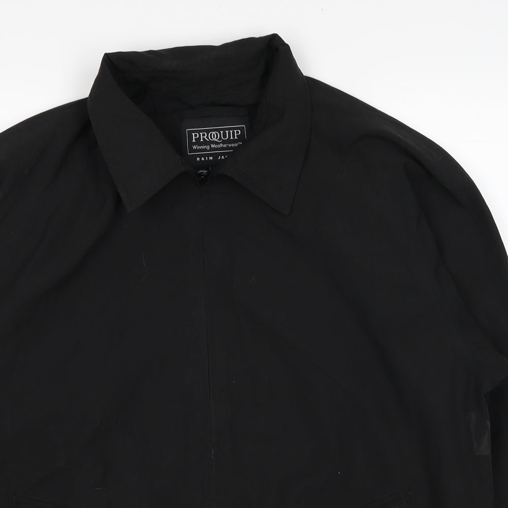 PROQUIP Mens Black Jacket Size L Zip