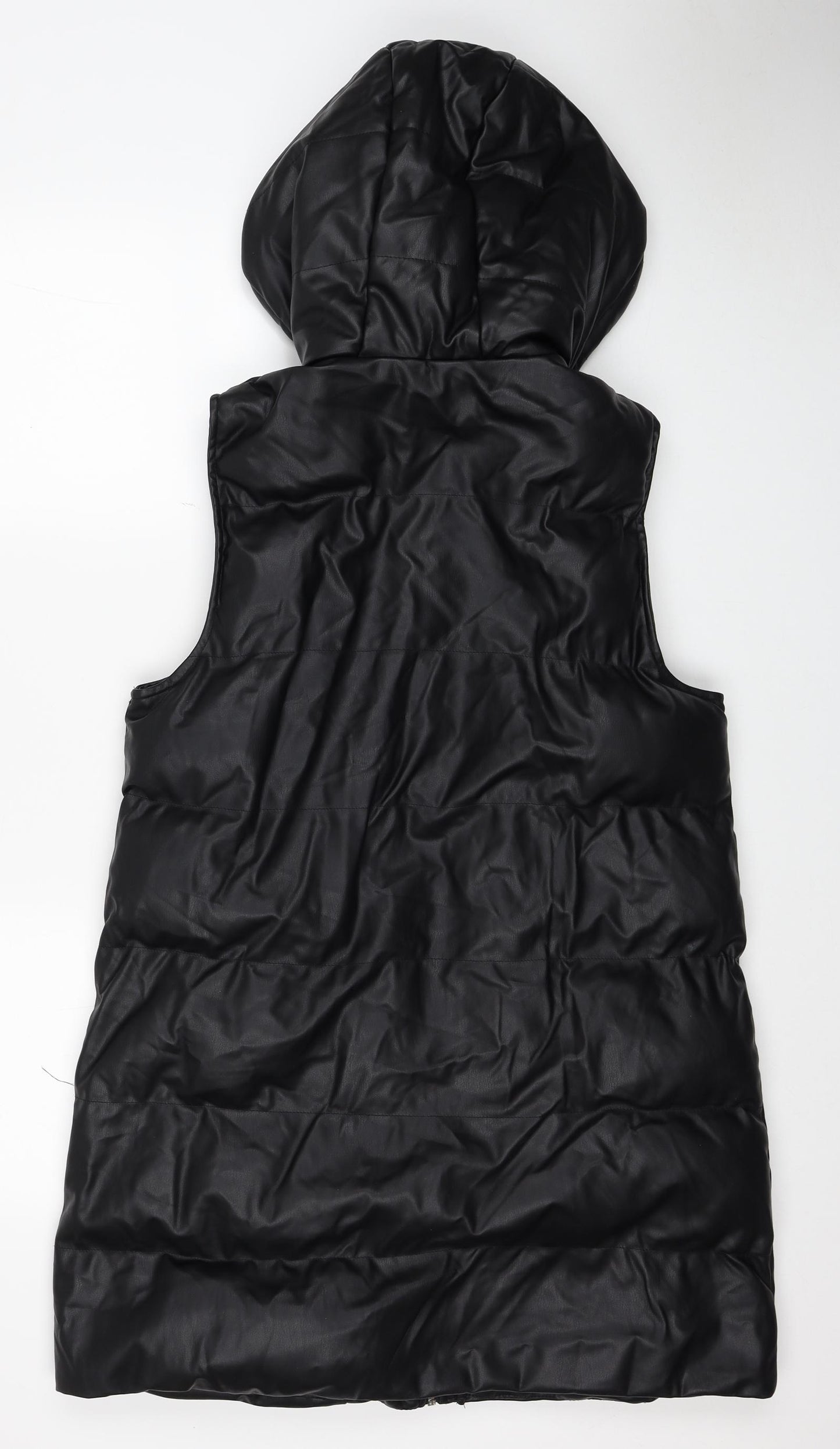 Zara Womens Black Gilet Jacket Size M Zip