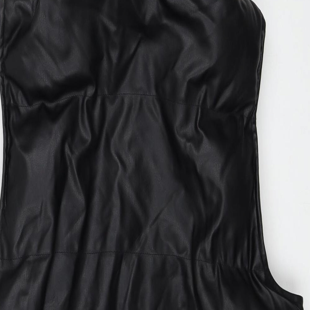 Zara Womens Black Gilet Jacket Size M Zip