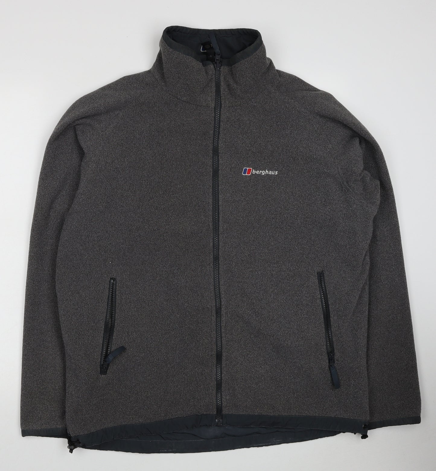 Berghaus Mens Grey Jacket Size L Zip - Reversible Jacket