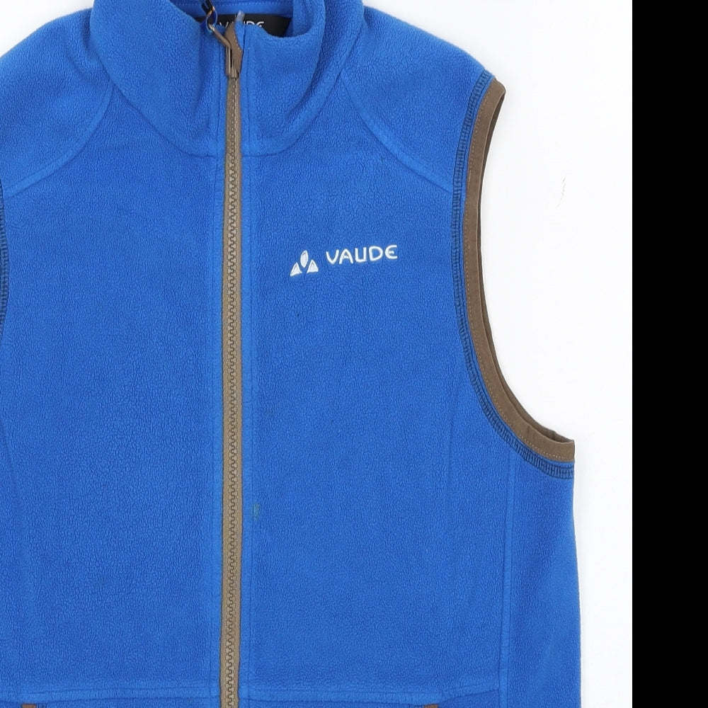 VAUDE Boys Blue Gilet Waistcoat Size 11-12 Years Zip