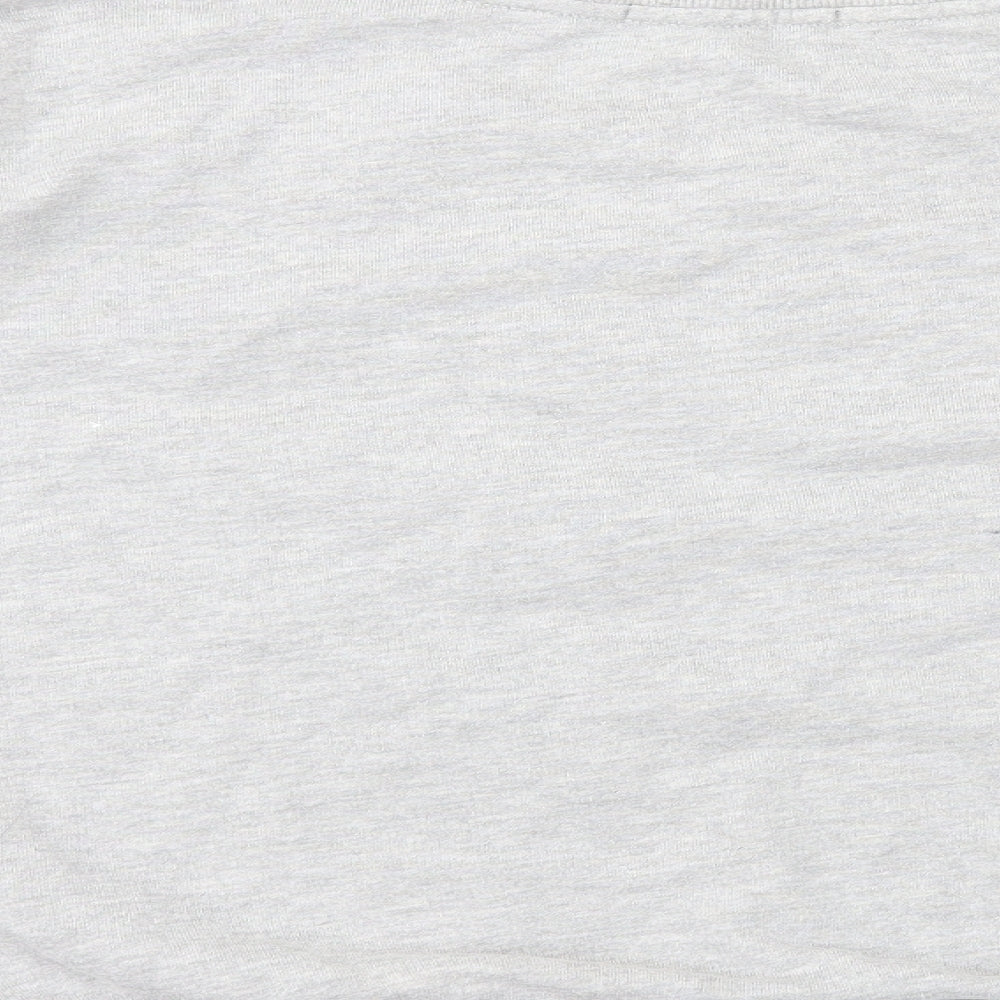 NEXT Womens Grey Floral Cotton Pullover Sweatshirt Size 10 Pullover - Pearl Details