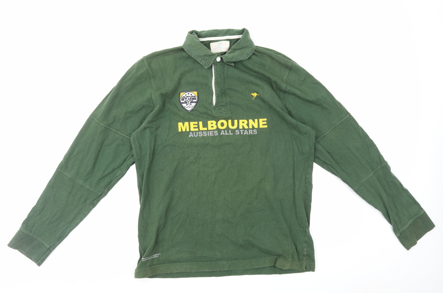 XDYE Mens Green Cotton Polo Size XL Collared Pullover - Australia Melbourne