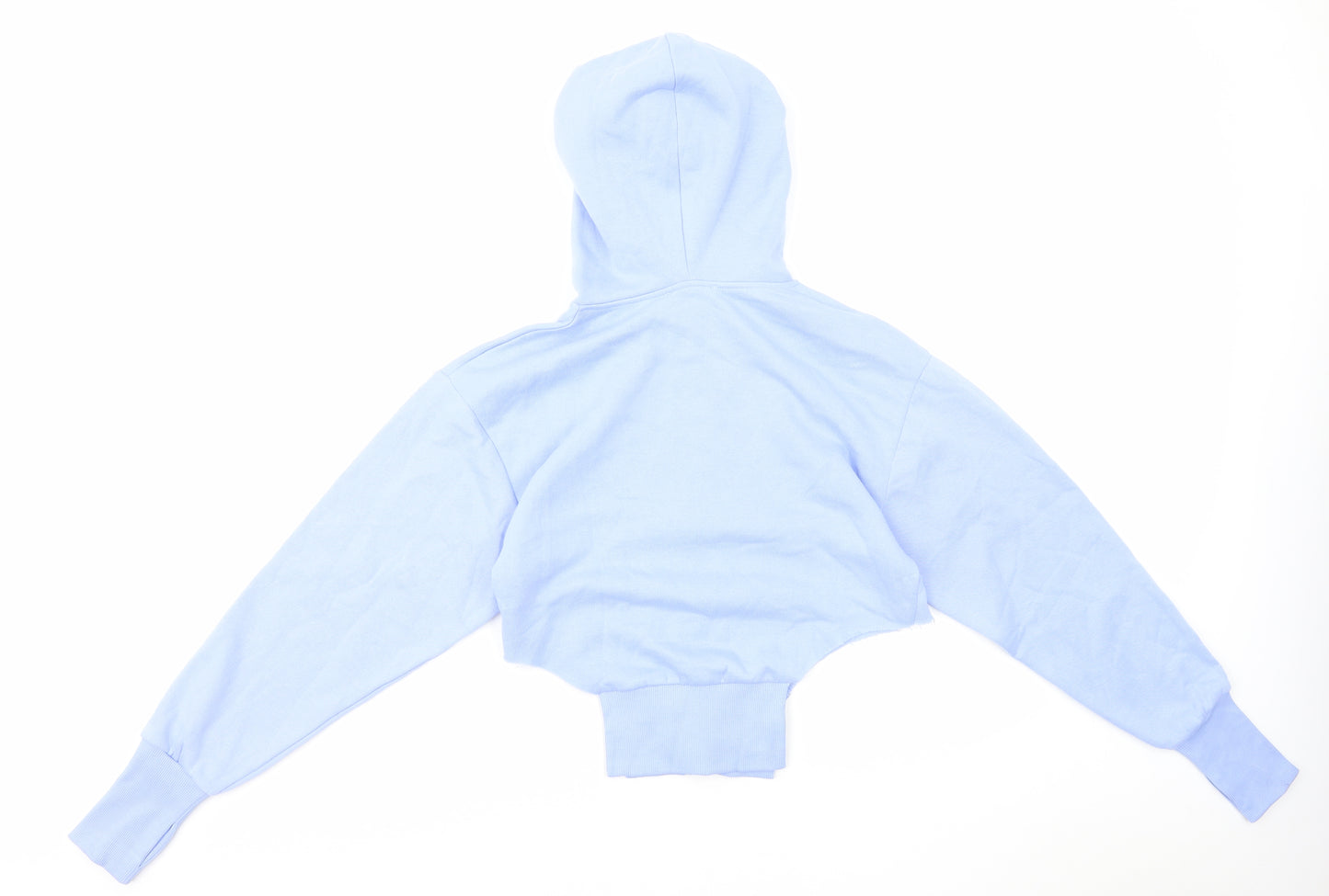 Zara Womens Blue Cotton Full Zip Hoodie Size M Zip