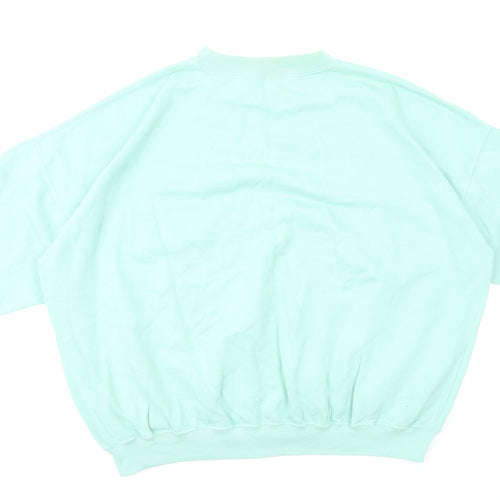 Damart Womens Green Cotton Pullover Sweatshirt Size 20 Pullover