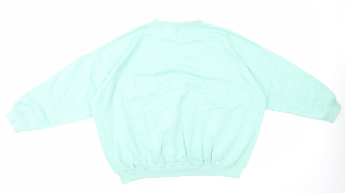 Damart Womens Green Cotton Pullover Sweatshirt Size 20 Pullover