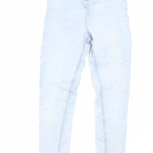NEXT Girls Blue Cotton Straight Jeans Size 14 Years L26 in Regular Button