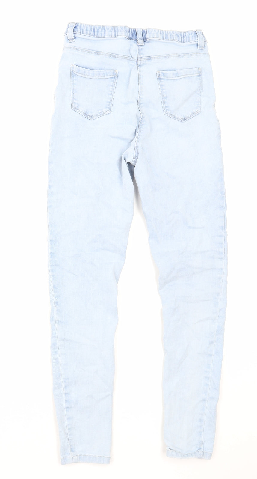 NEXT Girls Blue Cotton Straight Jeans Size 14 Years L26 in Regular Button