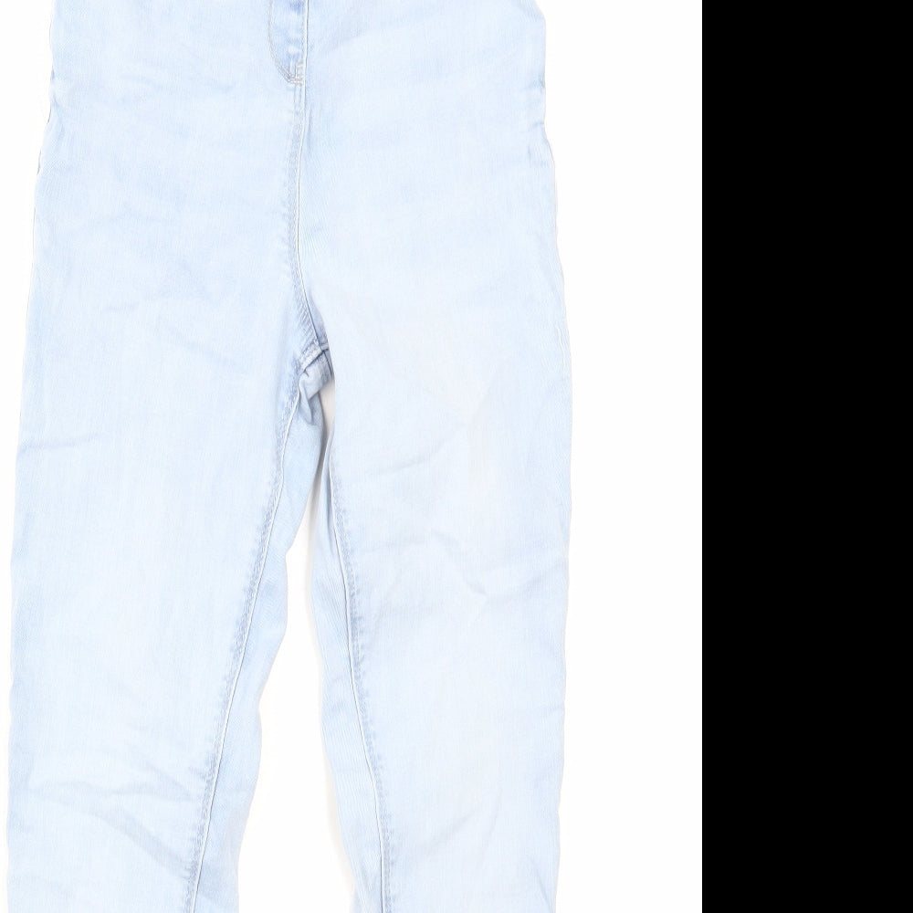 NEXT Girls Blue Cotton Straight Jeans Size 14 Years L26 in Regular Button