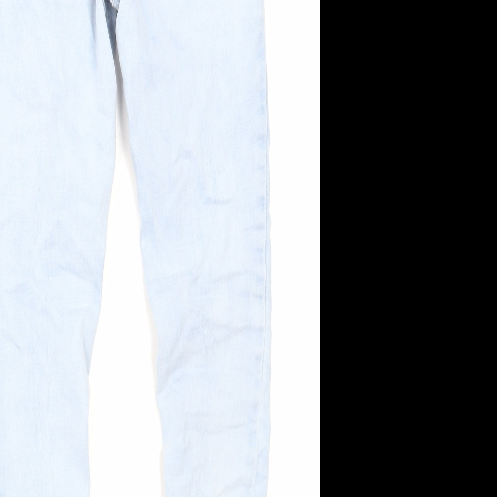 NEXT Girls Blue Cotton Straight Jeans Size 14 Years L26 in Regular Button