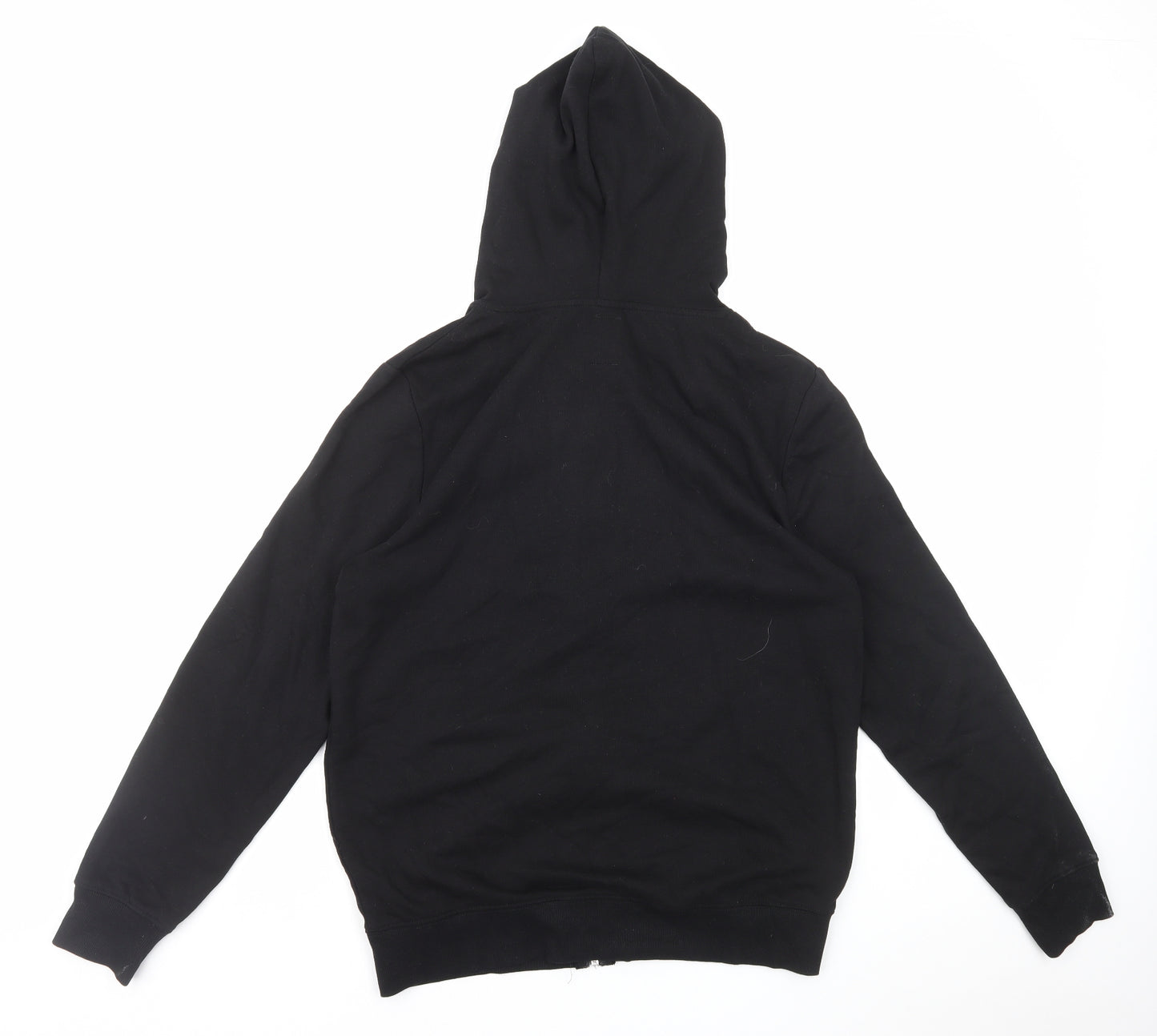 New Look Mens Black Cotton Full Zip Hoodie Size M