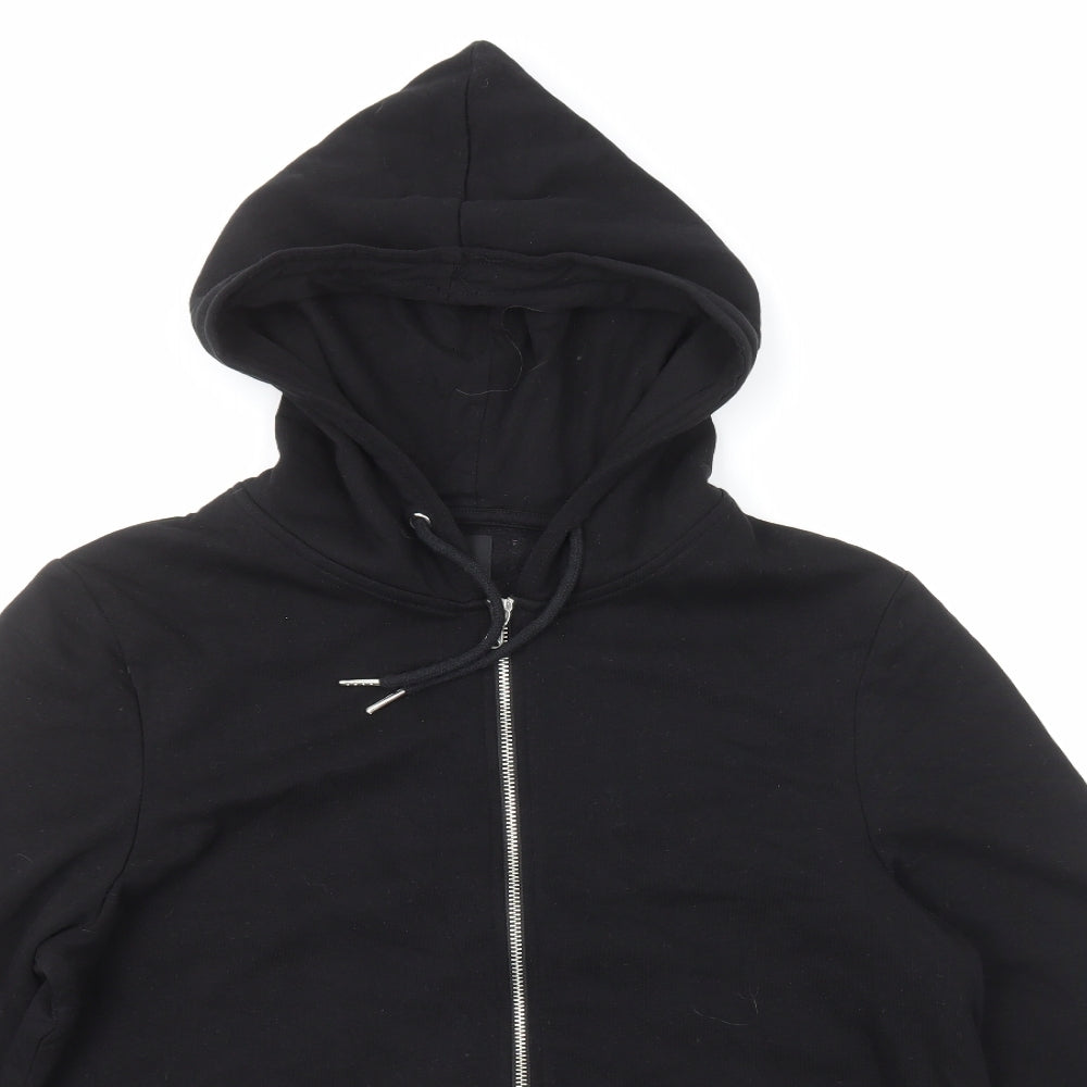 New Look Mens Black Cotton Full Zip Hoodie Size M