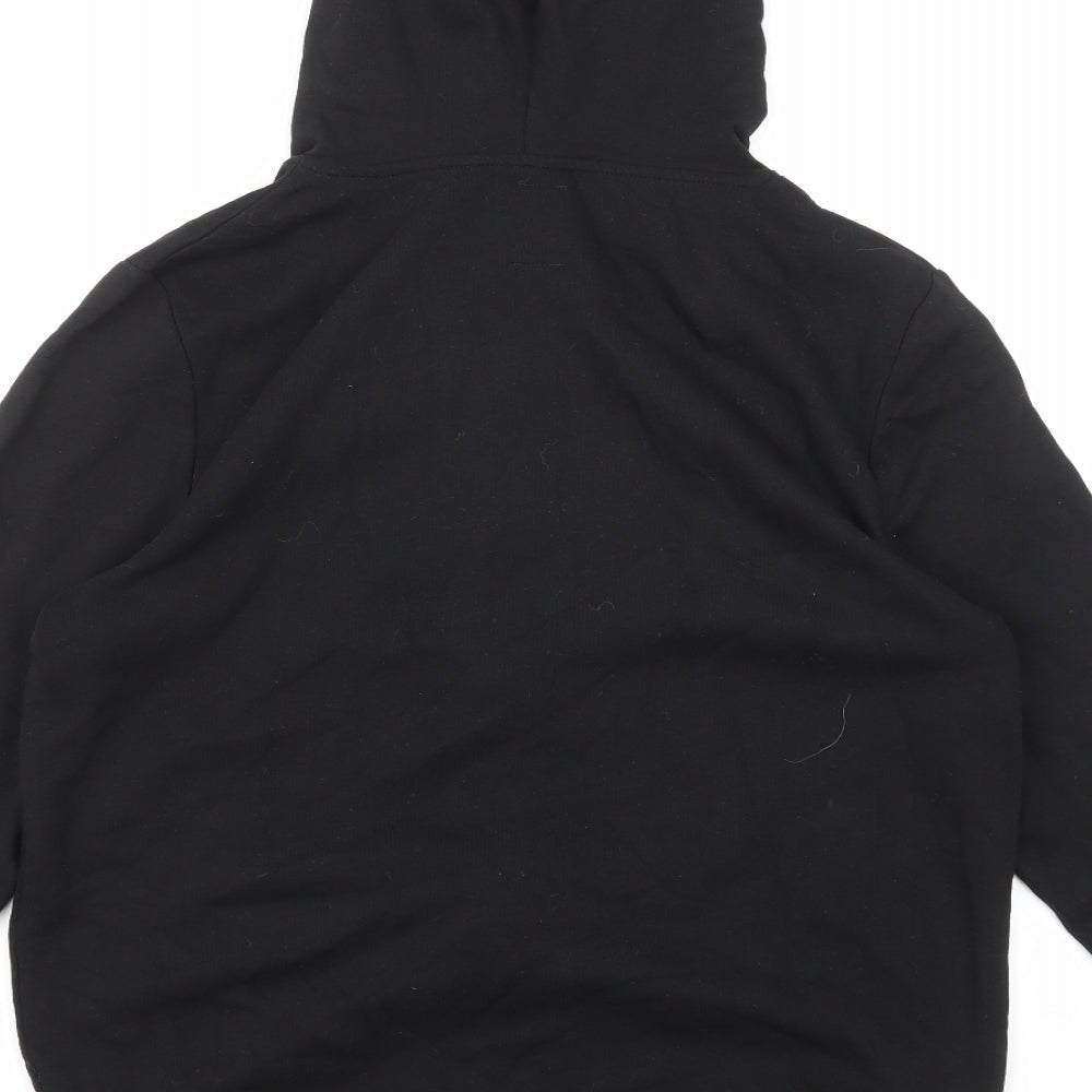 New Look Mens Black Cotton Full Zip Hoodie Size M