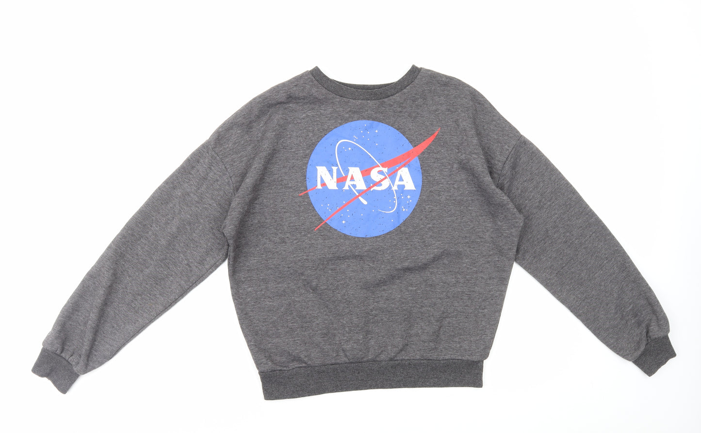 NASA Womens Grey Cotton Pullover Sweatshirt Size S Pullover