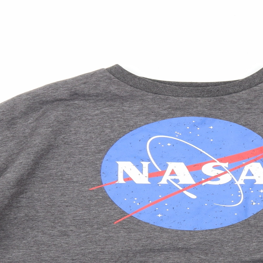 NASA Womens Grey Cotton Pullover Sweatshirt Size S Pullover