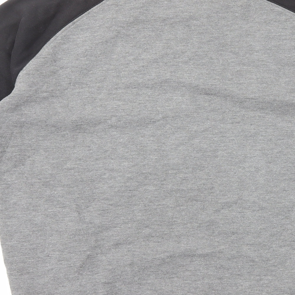 TU Mens Grey Cotton Pullover Sweatshirt Size S - Colourblock