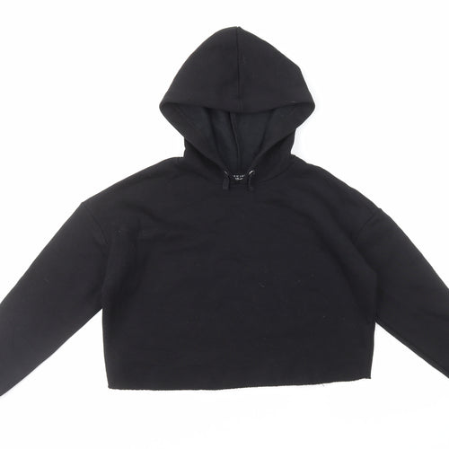 New Look Girls Black Cotton Pullover Hoodie Size 12-13 Years Pullover