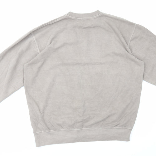 PRETTYLITTLETHING Womens Brown Cotton Pullover Sweatshirt Size L Pullover