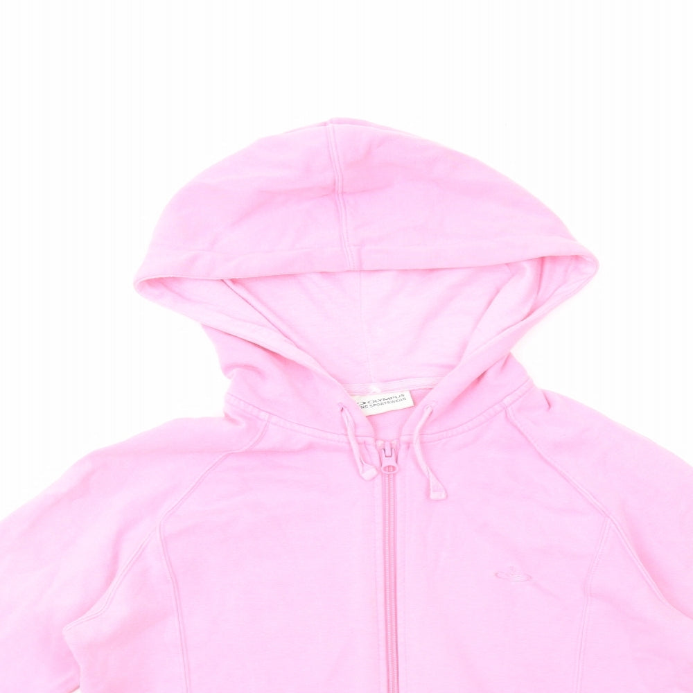 Olympus Womens Pink Cotton Full Zip Sweatshirt Size XS Zip