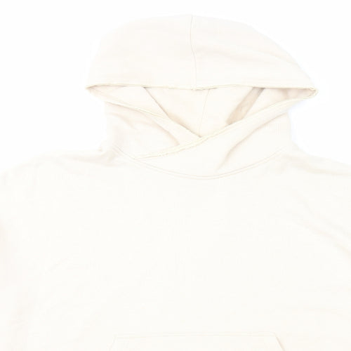 Underated Womens Ivory Cotton Pullover Hoodie Size L Pullover