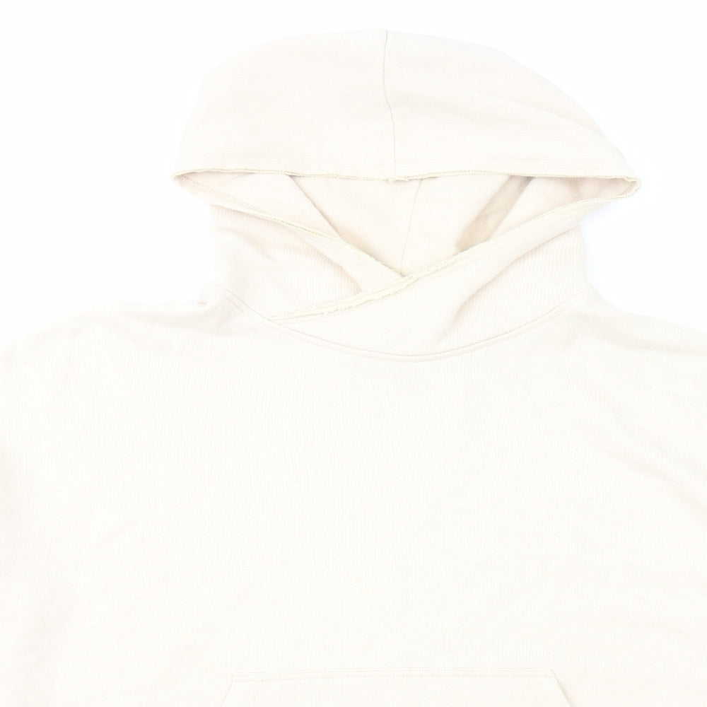 Underated Womens Ivory Cotton Pullover Hoodie Size L Pullover