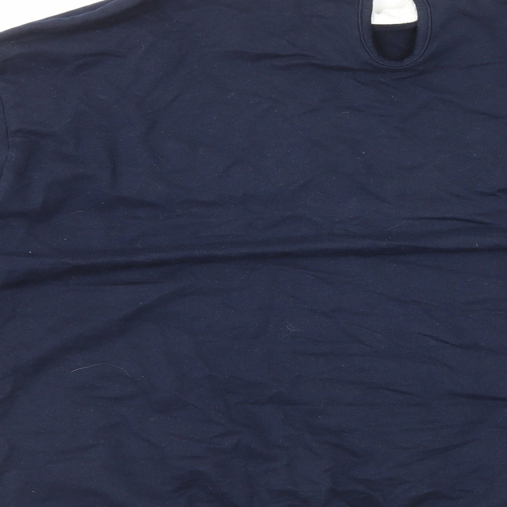 SheIn Womens Blue Polyester Basic T-Shirt Size S Collared - Baby Girl 90's