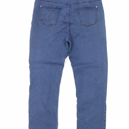Vizaviz Womens Blue Cotton Skinny Jeans Size 12 L26 in Regular Zip