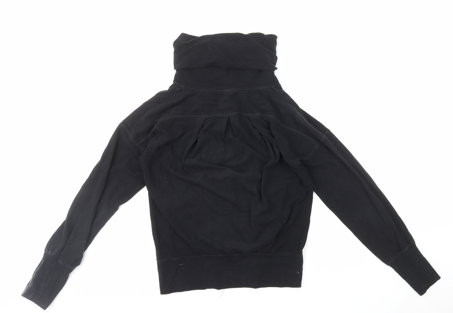 Sweaty Betty Womens Black Cotton Full Zip Sweatshirt Size S Zip