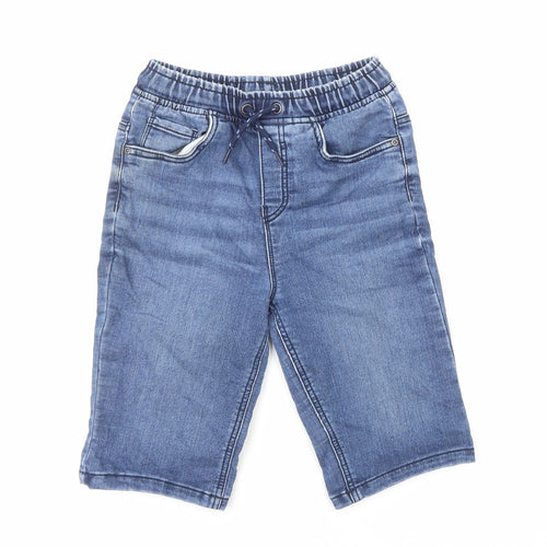 TU Boys Blue Cotton Straight Jeans Size 10 Years Regular Drawstring