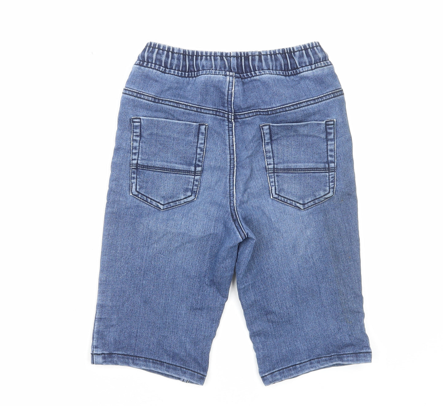 TU Boys Blue Cotton Straight Jeans Size 10 Years Regular Drawstring