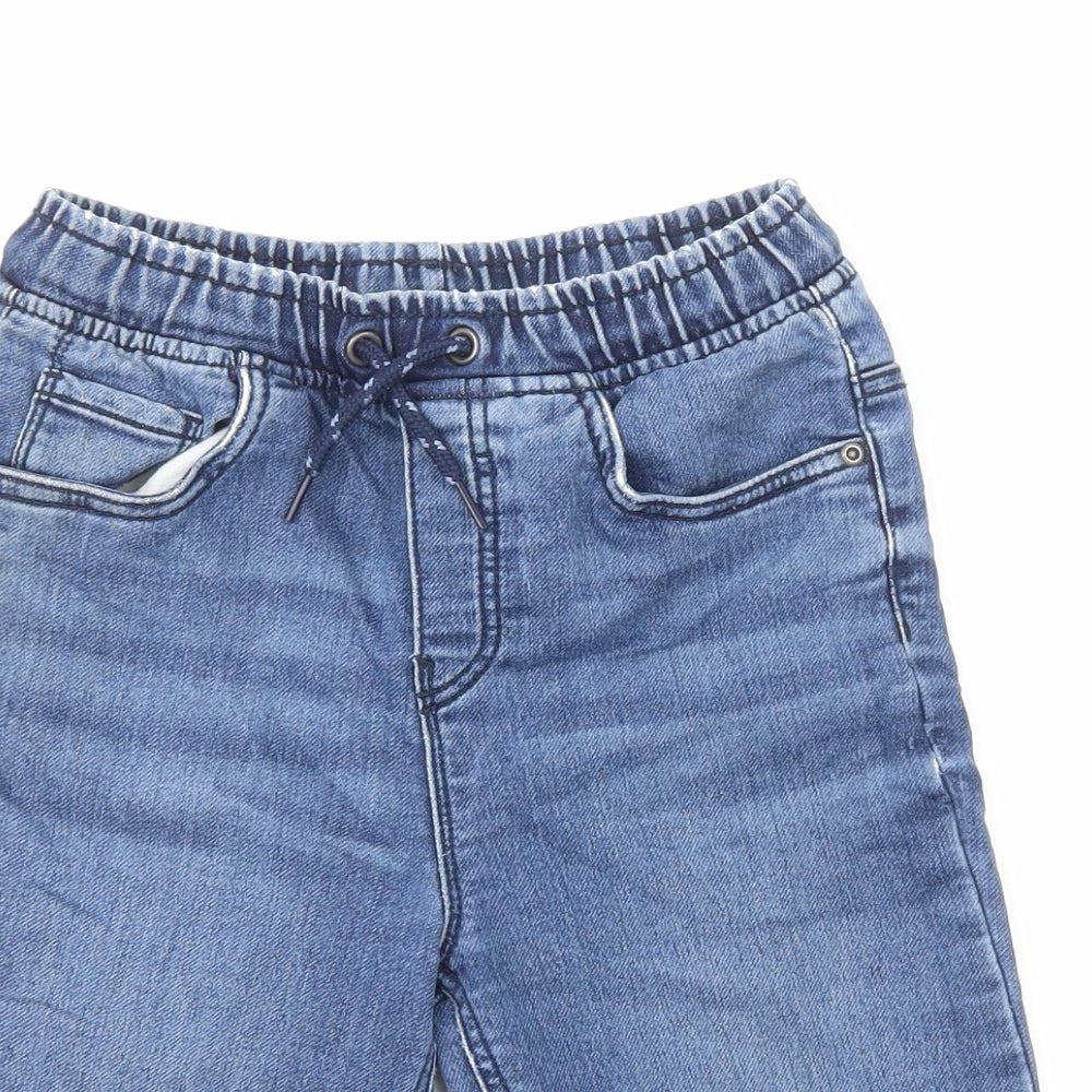 TU Boys Blue Cotton Straight Jeans Size 10 Years Regular Drawstring