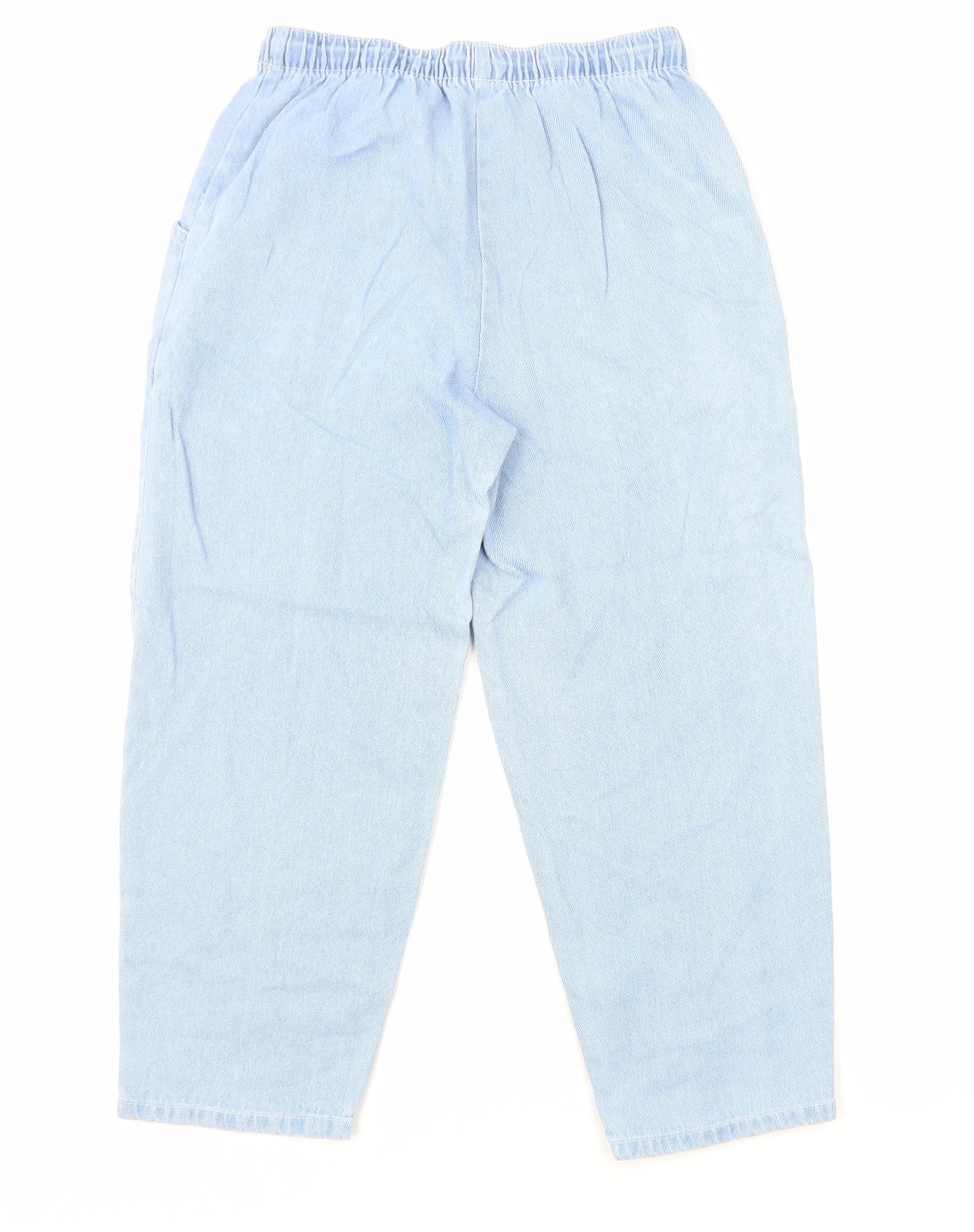 Being Casual Womens Blue Cotton Straight Jeans Size 12 L25 in Regular Drawstring