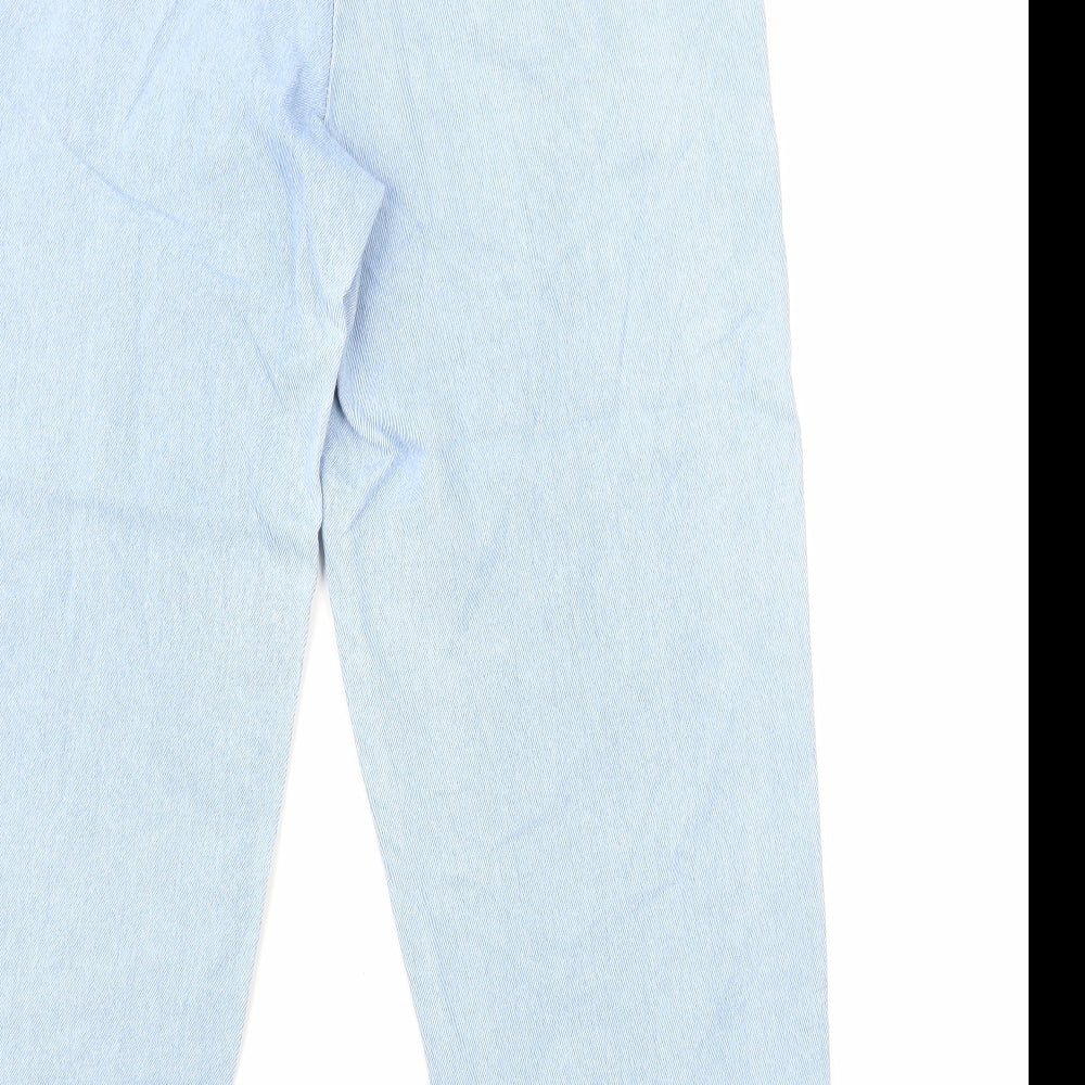 Being Casual Womens Blue Cotton Straight Jeans Size 12 L25 in Regular Drawstring