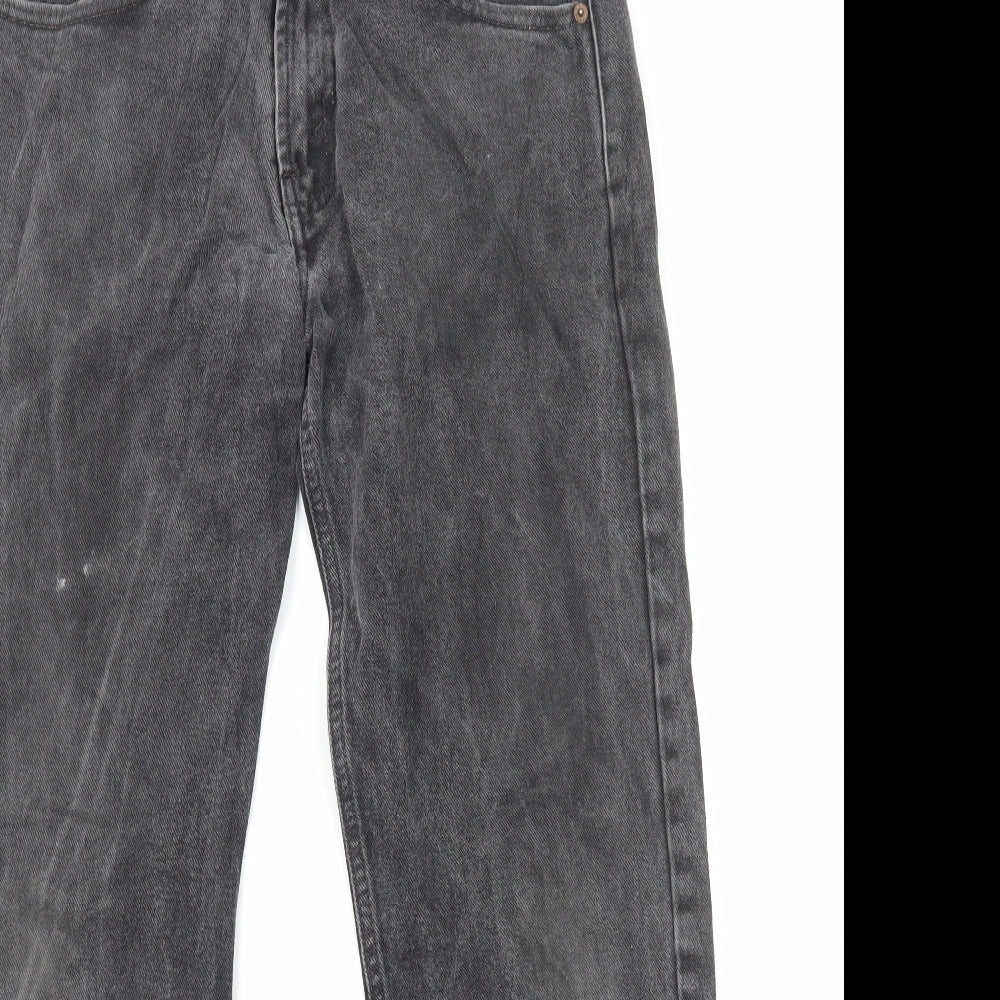 Levi's Mens Black Cotton Straight Jeans Size M L30 in Regular Zip