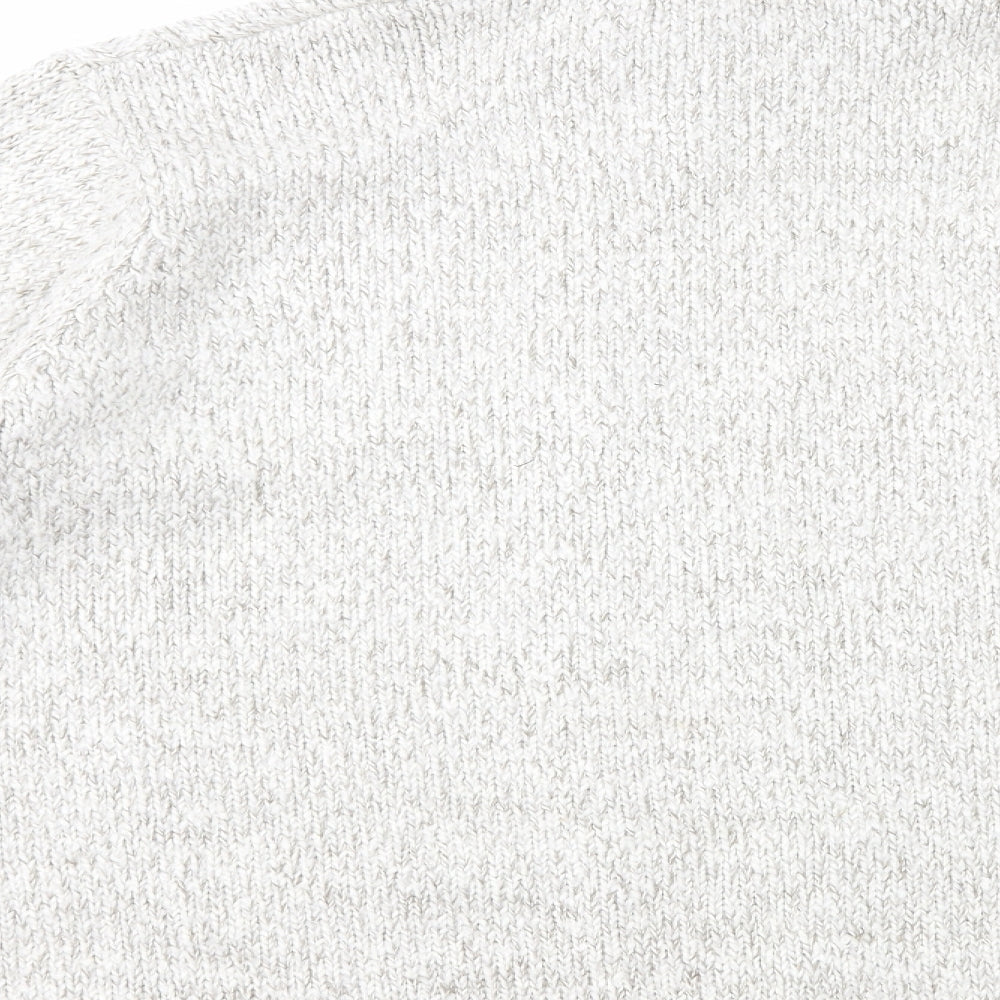 Easy Mens Ivory High Neck Acrylic Pullover Jumper Size L