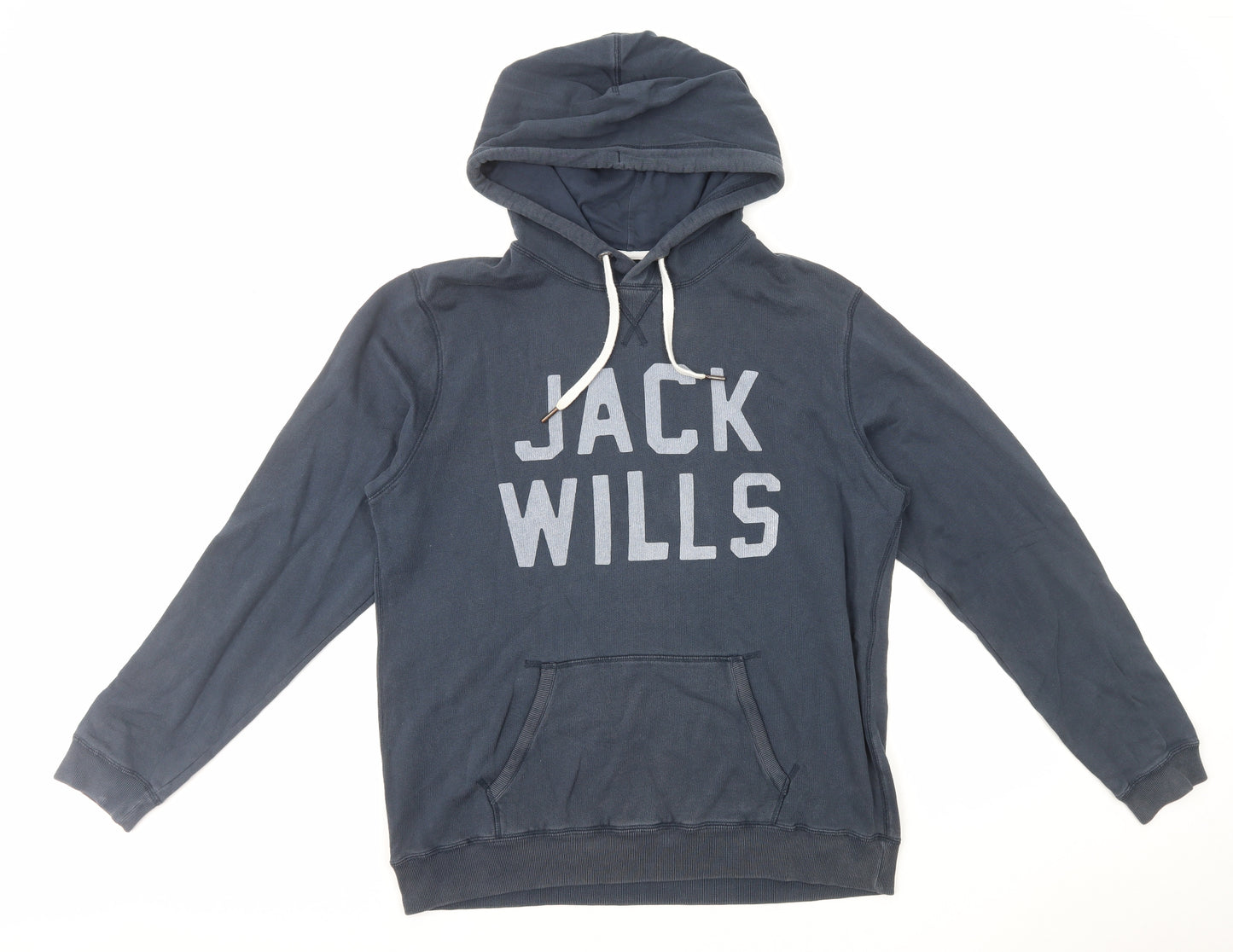 Jack Wills Womens Blue Cotton Pullover Hoodie Size M Pullover
