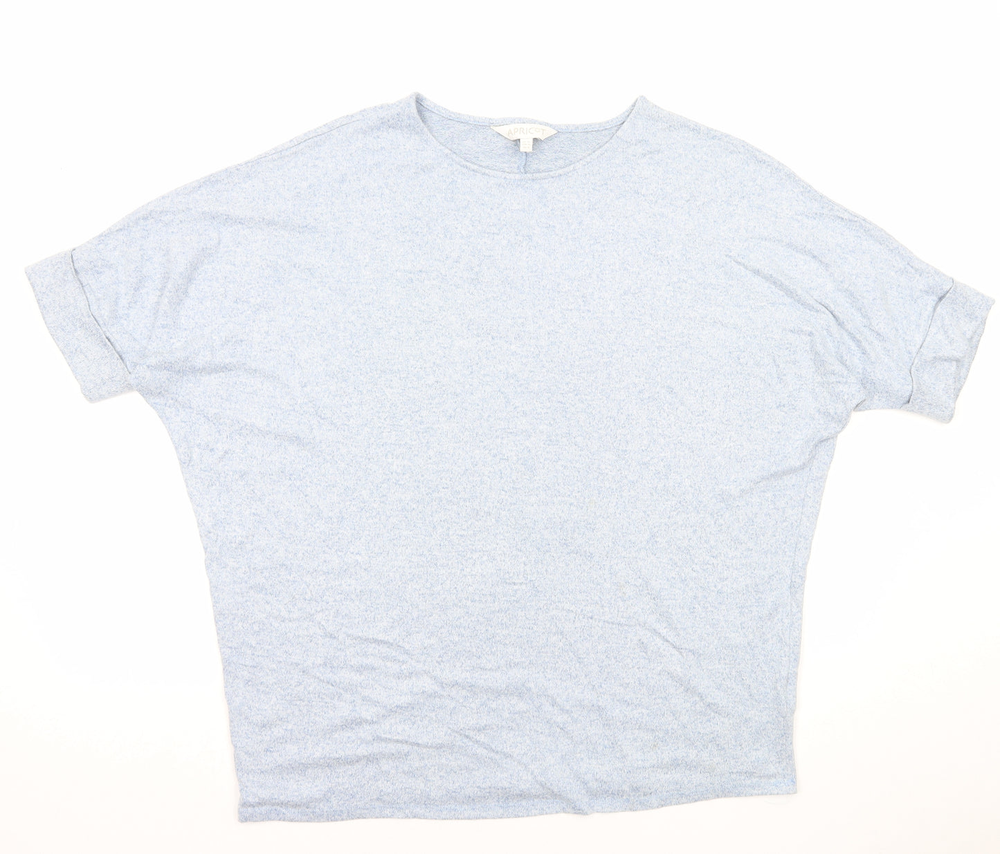 Apricot Womens Blue Viscose Basic T-Shirt Size 12 Round Neck