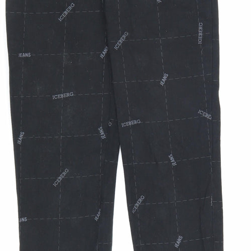 Gilmar Womens Black Geometric Cotton Skinny Jeans Size 29 in L28 in Regular Zip