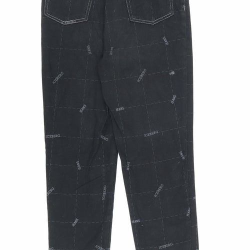 Gilmar Womens Black Geometric Cotton Skinny Jeans Size 29 in L28 in Regular Zip