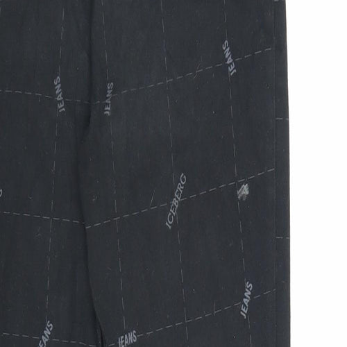 Gilmar Womens Black Geometric Cotton Skinny Jeans Size 29 in L28 in Regular Zip